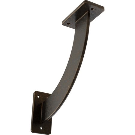 Bradford Steel Bracket, Antiqued Brass 2W X 9D X 9H